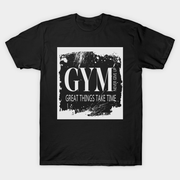 gym bodybuilding motivation T-Shirt by zakchman